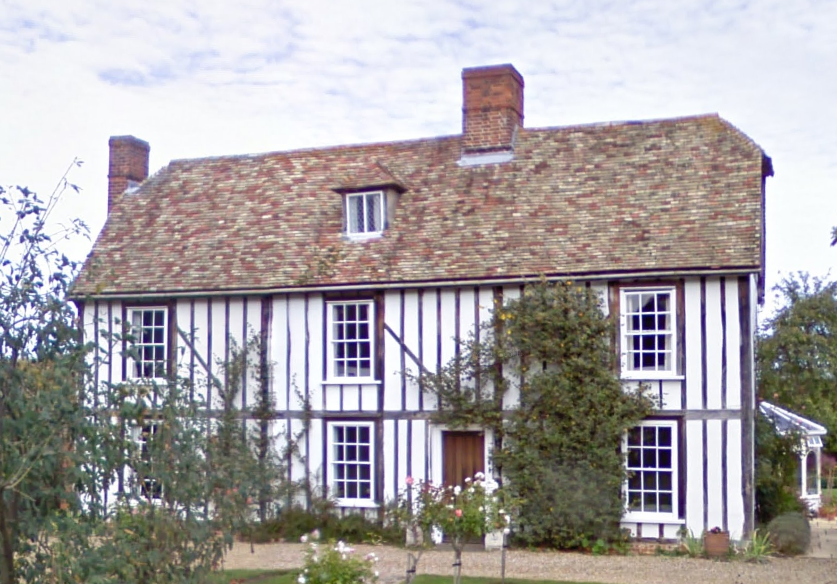 Example of how the date of a house built early in a period can easily be mistaken.This house which looks Tudor or Elizabethan is built in 1680 at the start of the Georgian period